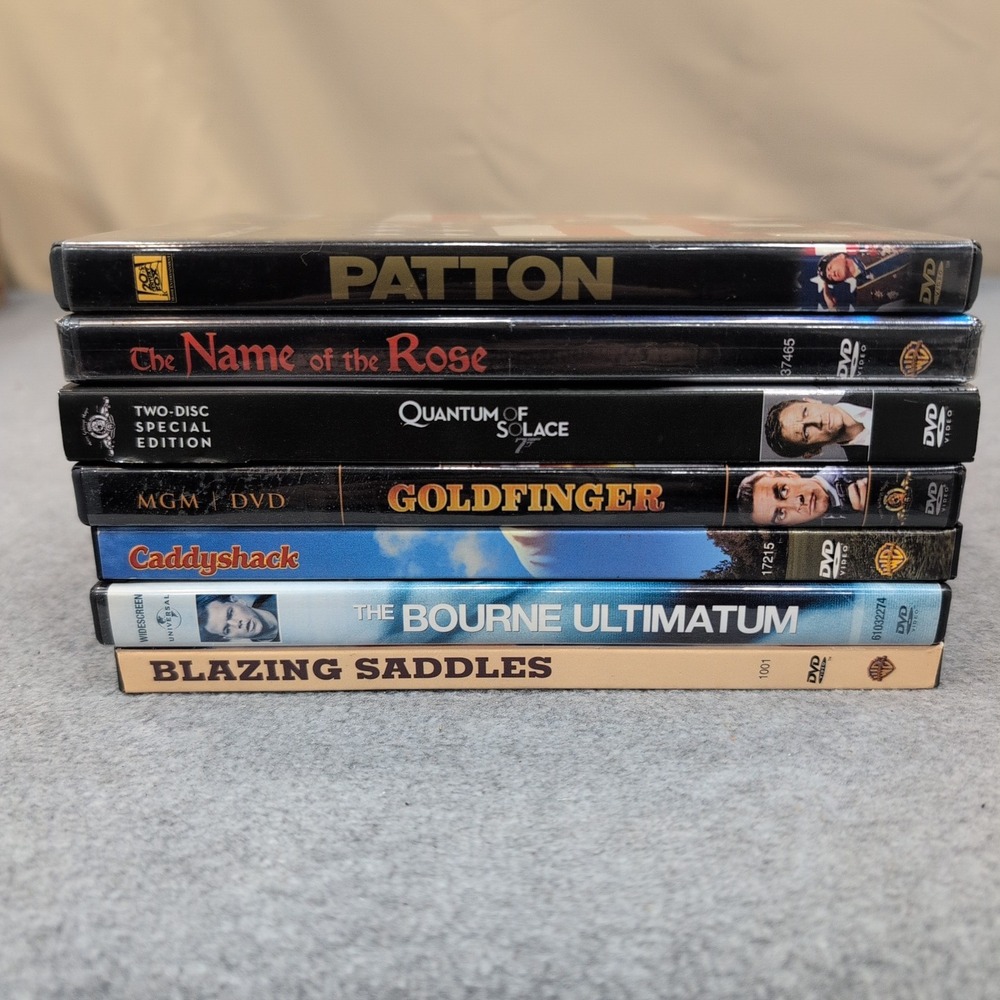 Classic Film Lot of 7 DVDs Patton Goldfinger Caddyshack The Bourne Ultimatum +++ - Picture 1 of 2